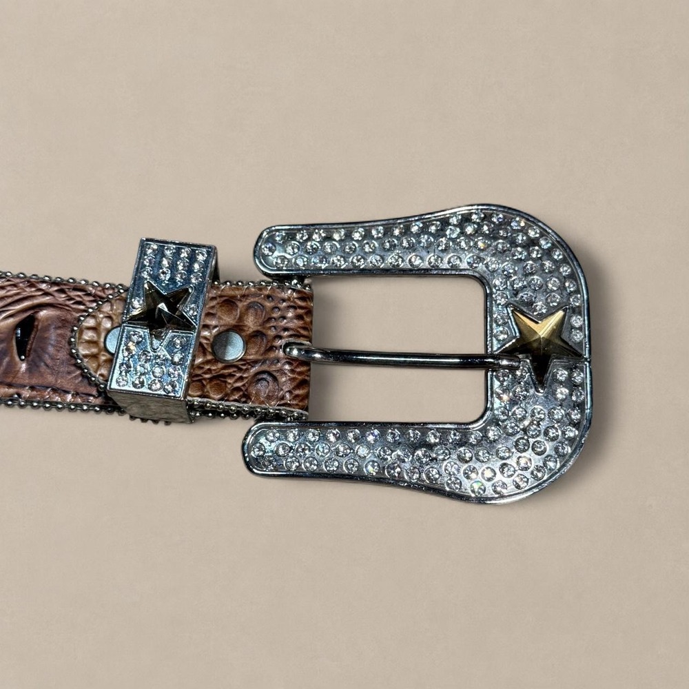 Western Rhinestone Statement Belt - Picture 3 of 7
